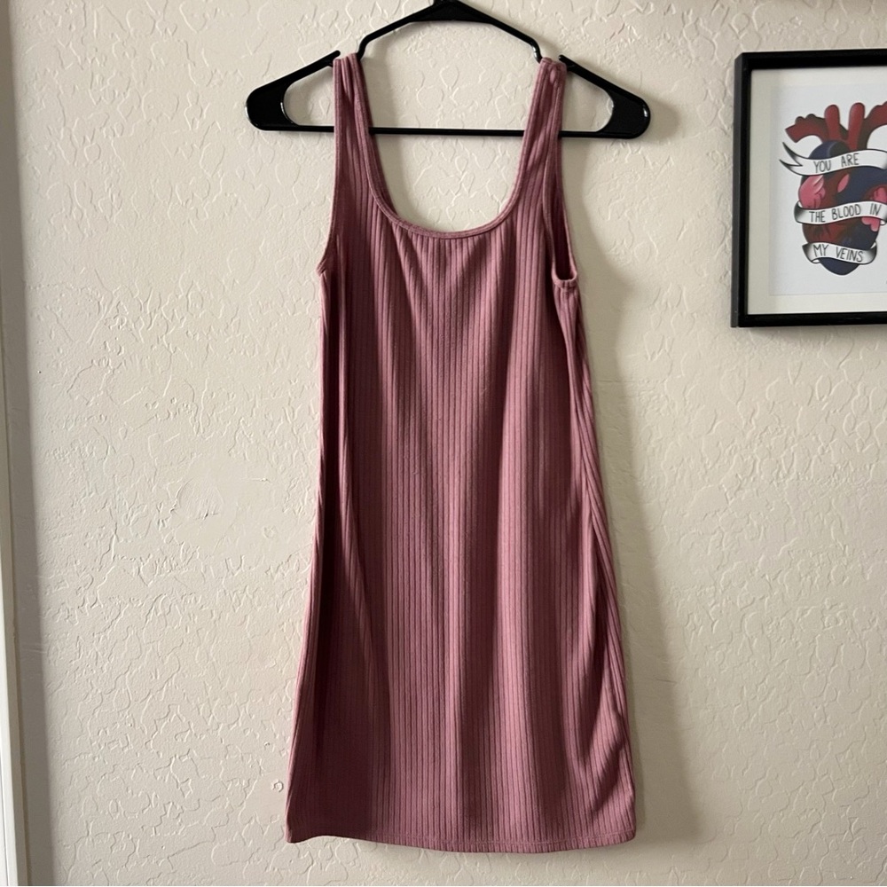 A&F Mauve Pink Ribbed Bodycon Dress
